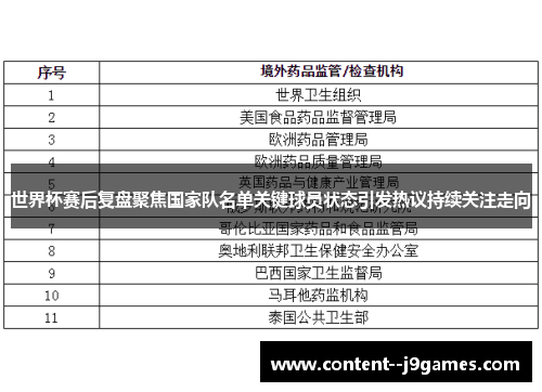 世界杯赛后复盘聚焦国家队名单关键球员状态引发热议持续关注走向 世界杯赛后复盘聚焦国家队名单关键球员状态引发热议持续关注走向